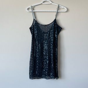 free people | sheer sequin mini dress slip